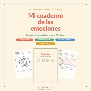 Portada de Mi cuaderno de las emociones, cuaderno imprimible de educación emocional para niños de 6 a 9 años