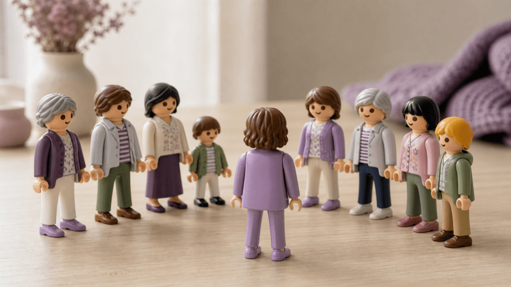 Constelaciones familiares online con figuras Playmobil