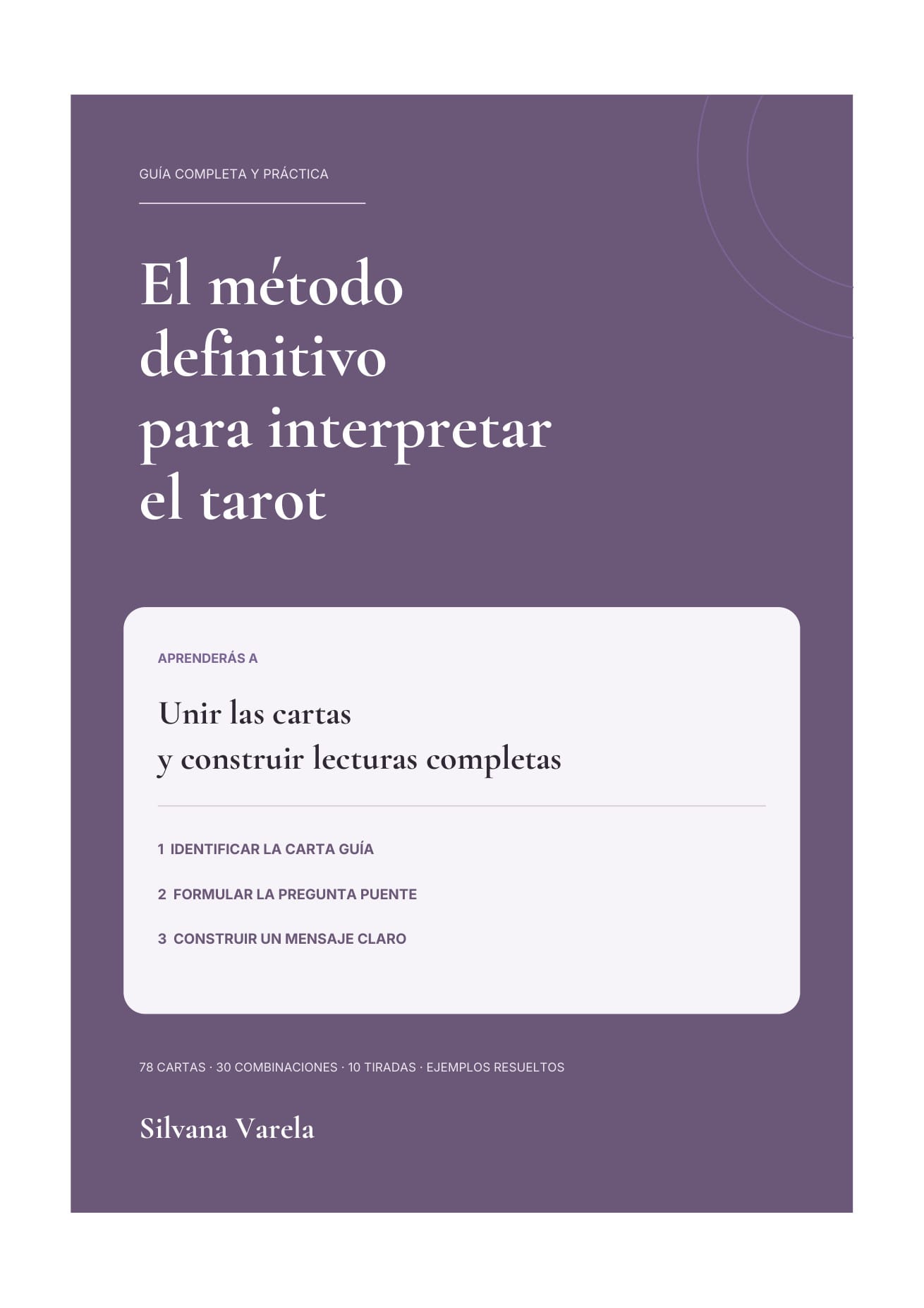 Portada del libro El método definitivo para interpretar el tarot de Silvana Varela